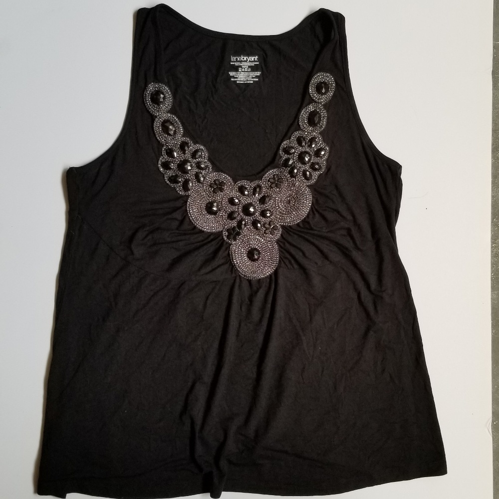 Lane Bryant embroidered embellished top